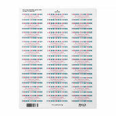 Étiquette Carte de vacances moderne En vichy Adresse de reto (Feuille entière)