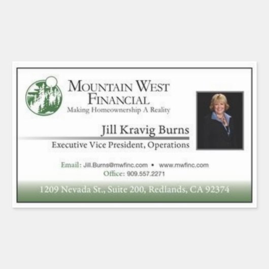 Étiquette Carte de visite classique personnalisabl (Devant)