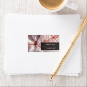 Étiquette Carte de visite de fleurs métalliques brillantes r (En situation)