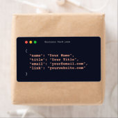 Étiquette Carte de visite drôle de programmeur| développeur (En situation)