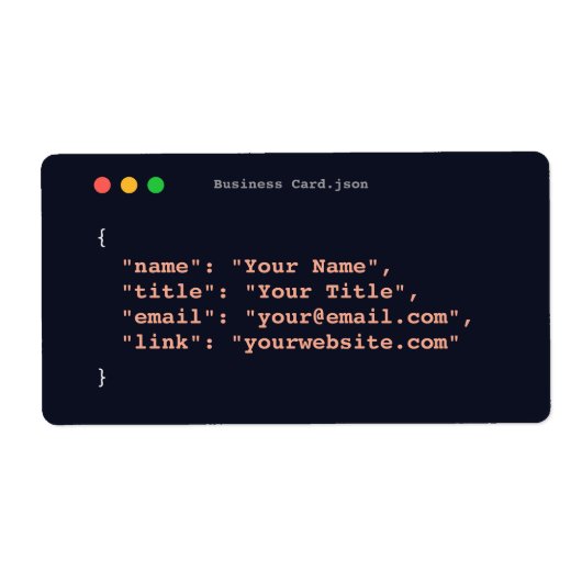 Étiquette Carte de visite drôle de programmeur| développeur (Devant)