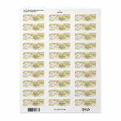 Étiquette Carte de visite élégante avec texture dorée (Feuille entière)