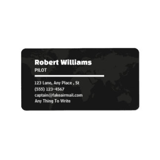 Étiquette Carte de visite professionnelle pour pilote modern