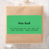 Étiquette Carte de visite professionnelle verte émeraude à c (En situation)