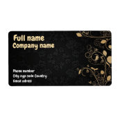 Étiquette Carte de visite standard. (Devant)