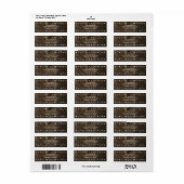 Étiquette Carte de vœux de Noël rustique avec adresse (Feuille entière)