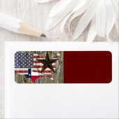 Étiquette Carte du drapeau de l'État de Texas Lone Star (En situation)