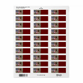 Étiquette Carte du drapeau de l'État de Texas Lone Star (Feuille entière)