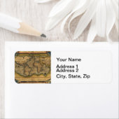 Étiquette Carte du monde Antique Ortellius Europe Voyage (En situation)