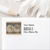 Étiquette Carte du monde Globe Travel Antique (En situation)