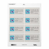 Étiquette Carte et drapeau de la République d'Islande (Feuille entière)
