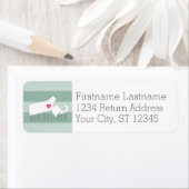 Étiquette Carte Massachusetts Accueil Amour de l'État - Coeu (En situation)