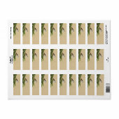 Étiquette Carte postale de moineau (Feuille entière)
