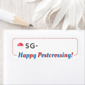 Étiquette Carte postale de poste SG Singapore (En situation)