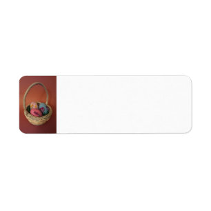 Étiquette Carte postale Panier OEuf de Pâques