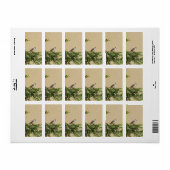 Étiquette Carte postale Sparrow (Feuille entière)