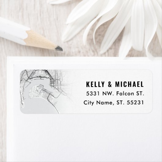 Étiquette Carte San Diego Thématique | Retour (En situation)