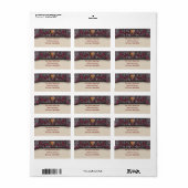 Étiquette Cartes de grange Coeur rouillé (Feuille entière)