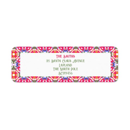 Étiquette Cartes de Noël Jolly Joyer Adresse de retour (Devant)