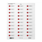 Étiquette Carton de tomate cerise (Feuille entière)