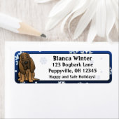 Étiquette Carton d'hiver Bloodhound (En situation)