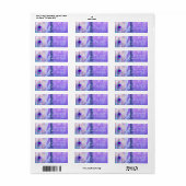 Étiquette Carton d'invitation de fête Bohème Glamour Violet (Feuille entière)