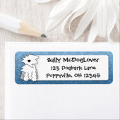 Étiquette Carton mignon Vieux Anglais Sheepdog (En situation)