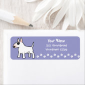 Étiquette Cartoon Bull Terrier (En situation)