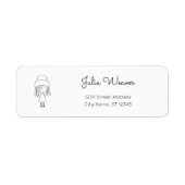 Étiquette Cartoon Casquette mignon Whimsical Girl Odd Chauss (Devant)