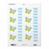 ÉTIQUETTE CARTOON COLORÉ BOUTEILLE (Feuille entière)