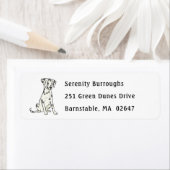 Étiquette Cartoon de chien de feu mignon Chien chiot Drôle D (En situation)