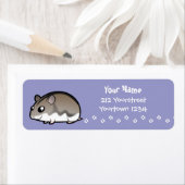 Étiquette Cartoon Nwarf Hamster (En situation)