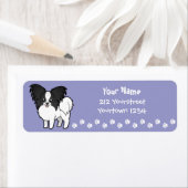 Étiquette Cartoon Papillon (En situation)