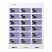 Étiquette Cartoon Rottweiler (Feuille entière)