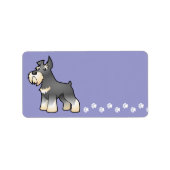 Étiquette Cartoon Schnauzer (Devant)
