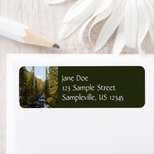 Étiquette Cascade Creek at Grand Teton (En situation)