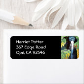 Étiquette Cascade d'Amida, Hokusai Art japonais (En situation)