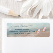 Étiquette Cascade paisible Beach Voilier Adresse de retour (En situation)