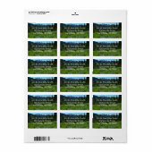 Étiquette Cascade Range du parc national du Mont Rainier (Feuille entière)