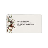 Étiquette Cascade rustique mariage floral (Devant)