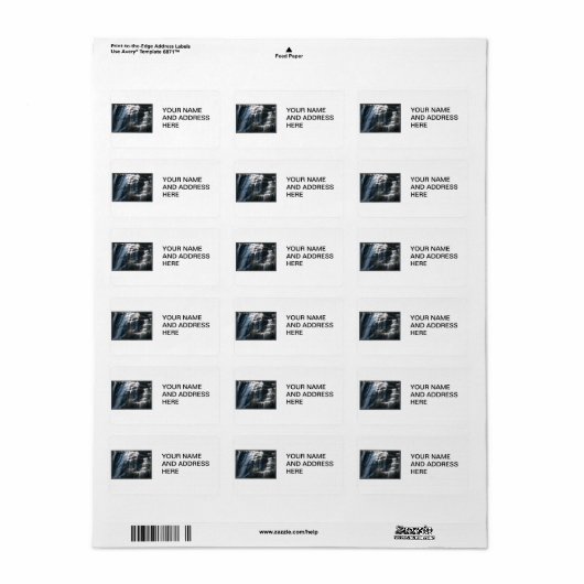 Étiquette Cascades d'Ithaca Falls New York (Feuille entière)