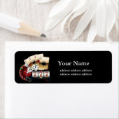 Étiquette casino, vegas, poker, jeu, (En situation)