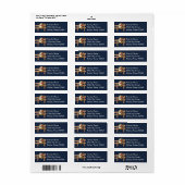 Étiquette Casquette Cowboy avec Poinsettias Noël (Feuille entière)