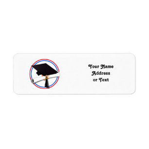 Étiquette Casquette de 2e année avec diplôme - Couleurs de l