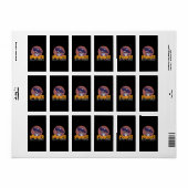 Étiquette casquette d'été crâne (Feuille entière)