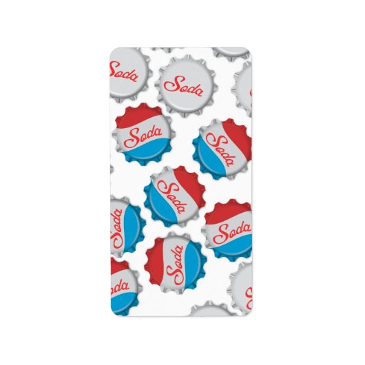 Étiquette Casquette vintage de bouteille de soda (Devant)