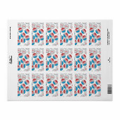 Étiquette Casquette vintage de bouteille de soda (Feuille entière)