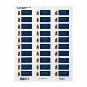 Étiquette Casse-noisette en bleu (Feuille entière)