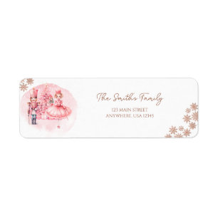 Étiquette Casse-Noisette Rose Et Or Anniversaire Sucre Plum
