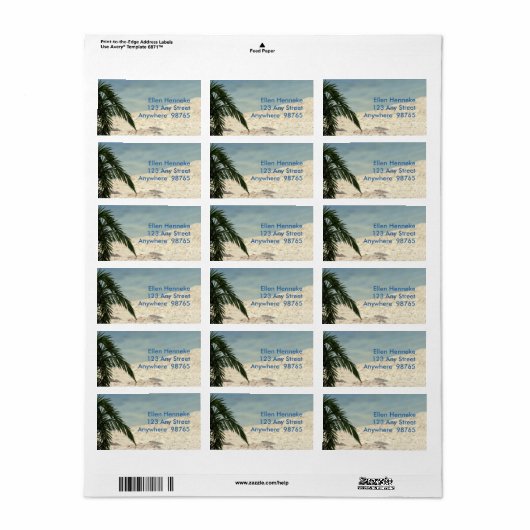 Étiquette Castaway Party 1 (Feuille entière)